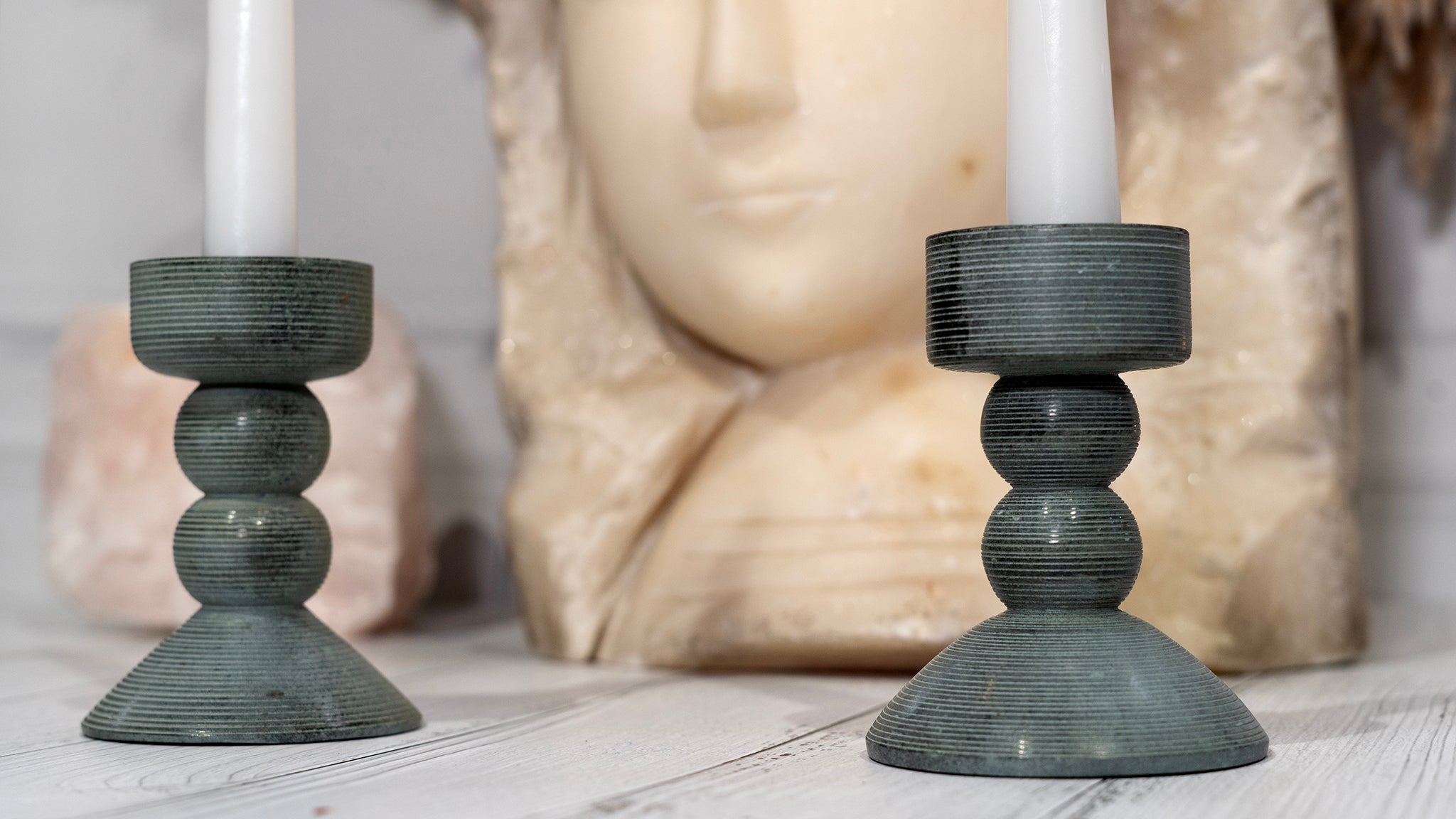 Dual Sphere Candle Stands