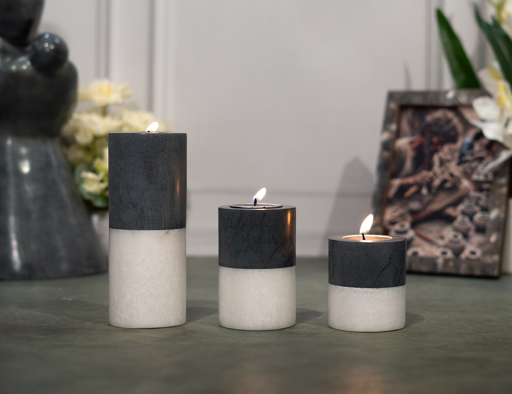 Three Flames TeaLight Set